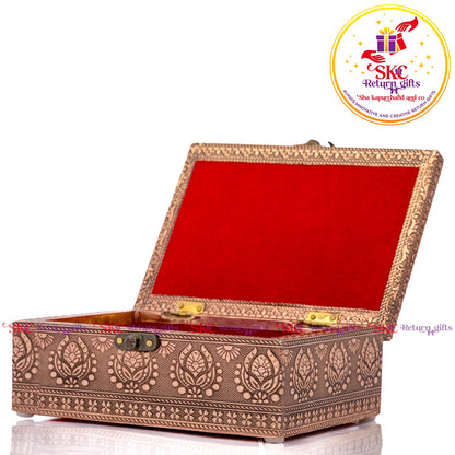 Embossad Peacock Jewellery Box