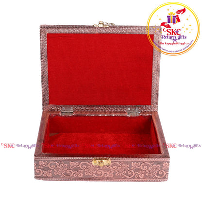 Embossed Peacock Jewellery Box