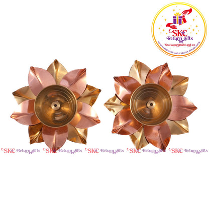 4 Inch Copper & Brass Diya
