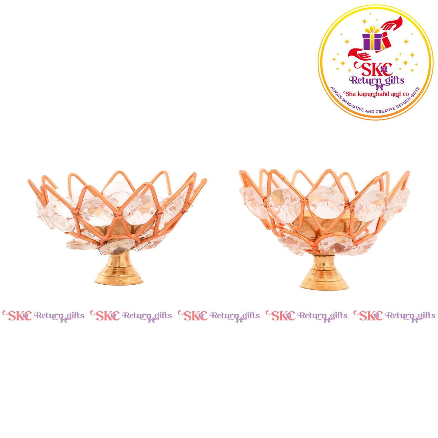 Crystal Diya (Pair)