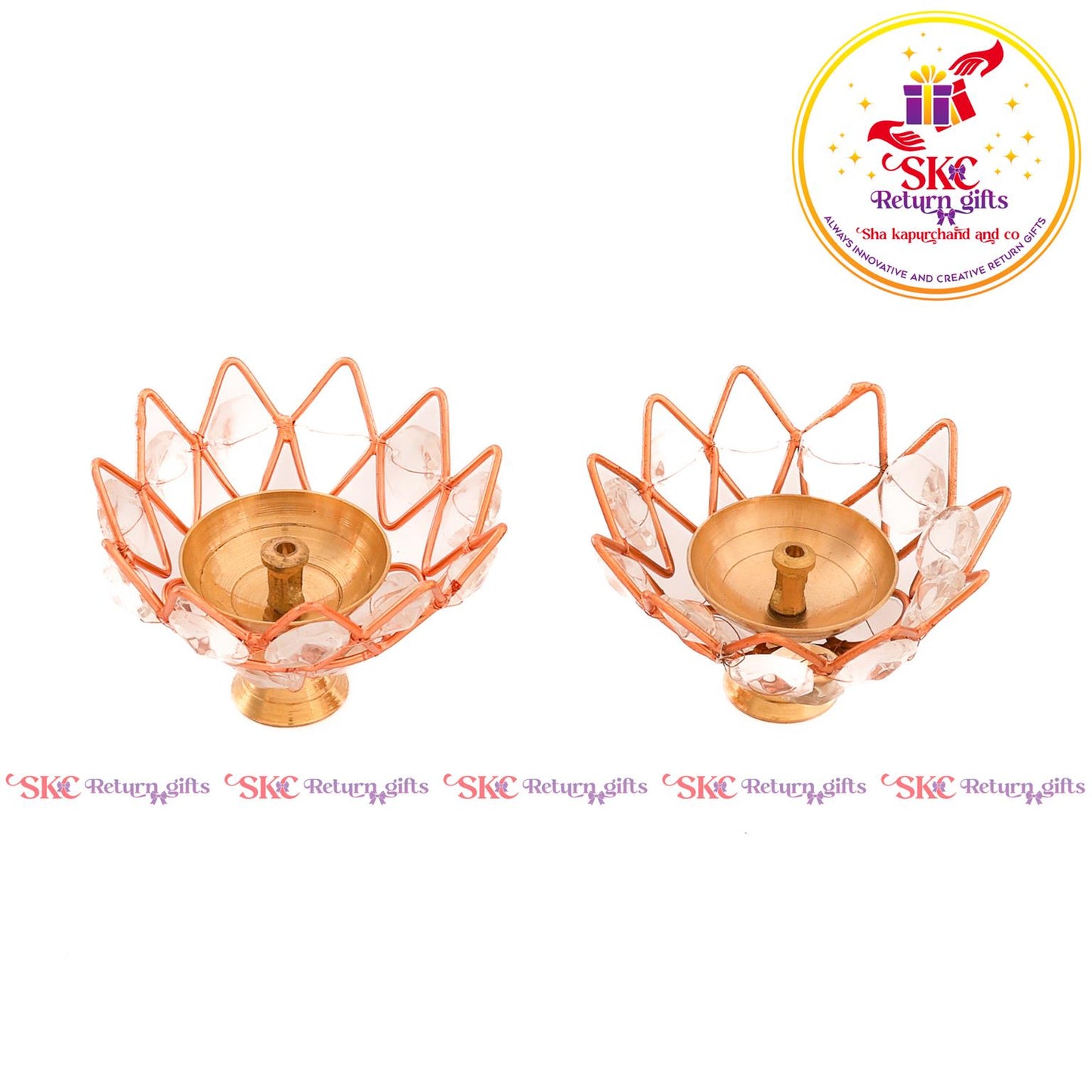 Crystal Diya (Pair)