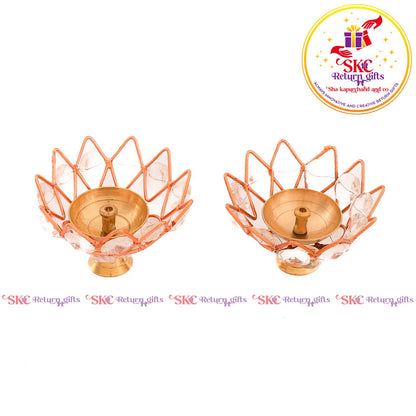 Crystal Diya (Pair)