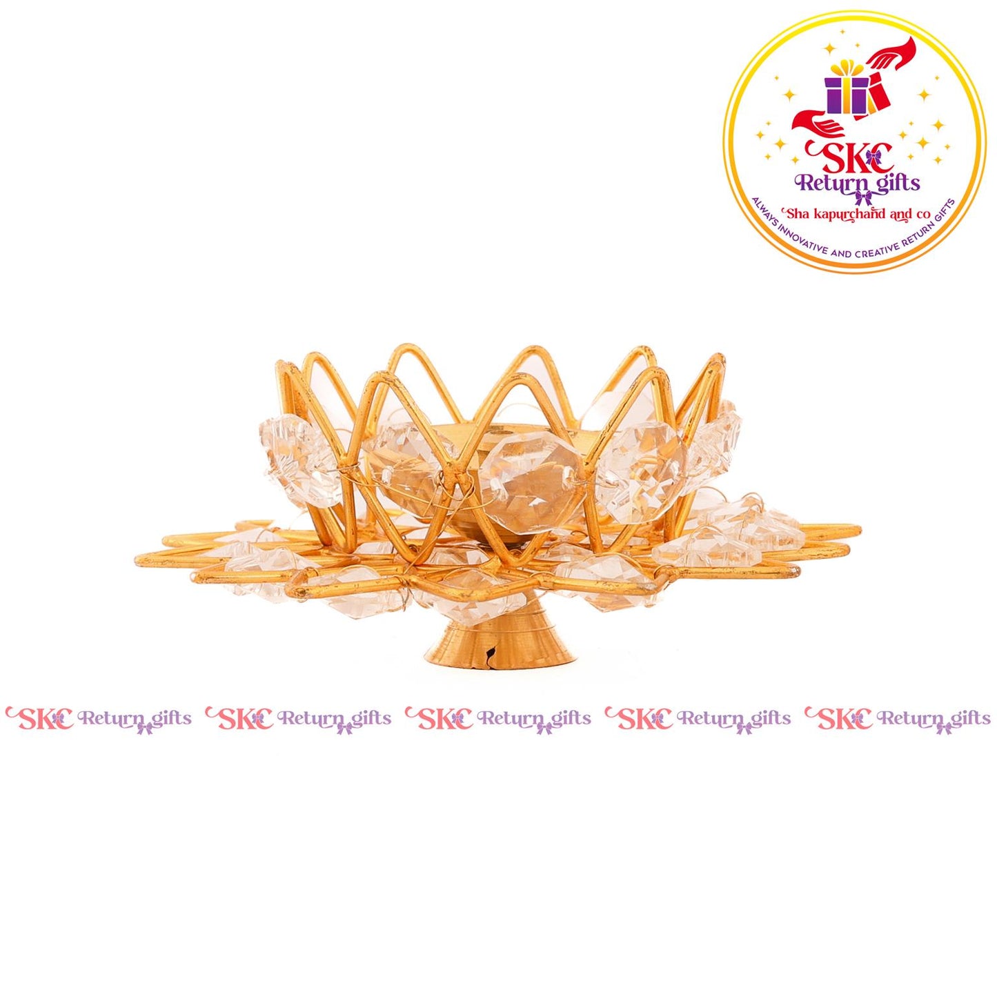 Lotus Crystal Diya
