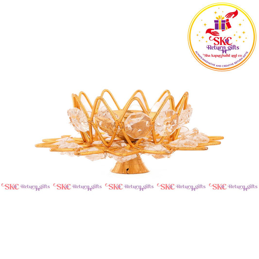 Lotus Crystal Diya