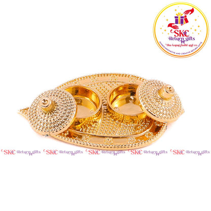 Fiber Kum Kum Plain Gold Platers