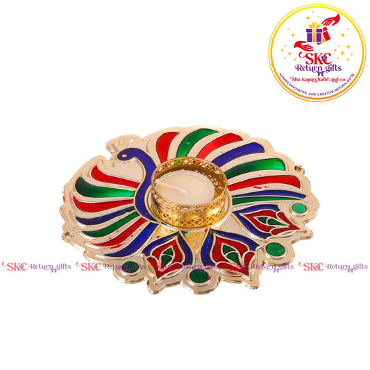 Fiber Meena Candle Stand