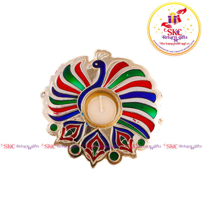 Fiber Meena Candle Stand