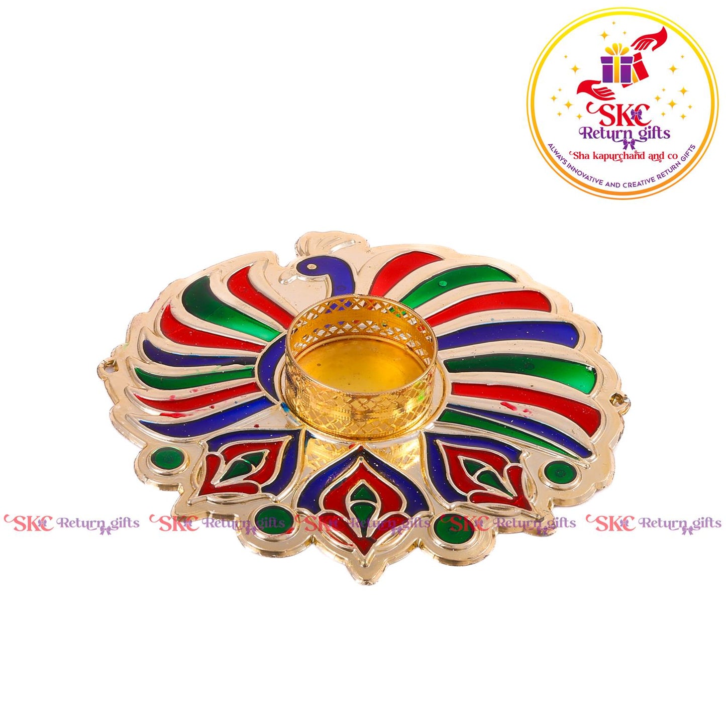 Fiber Meena Candle Stand