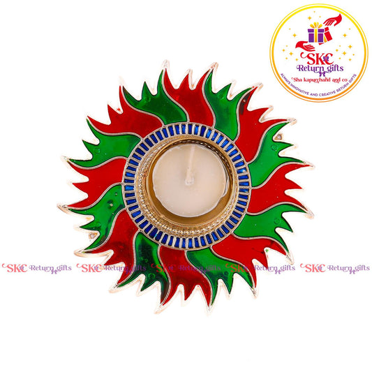 Fiber Meena Candle Stand