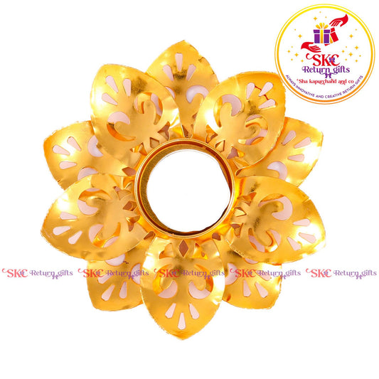 Tea Light Candle Holder Gold