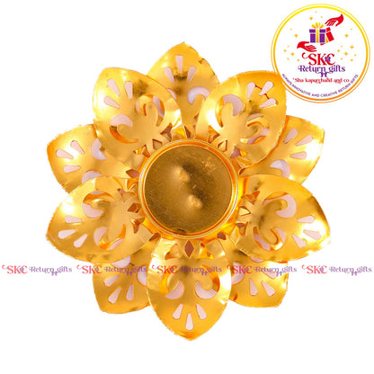 Tea Light Candle Holder Gold