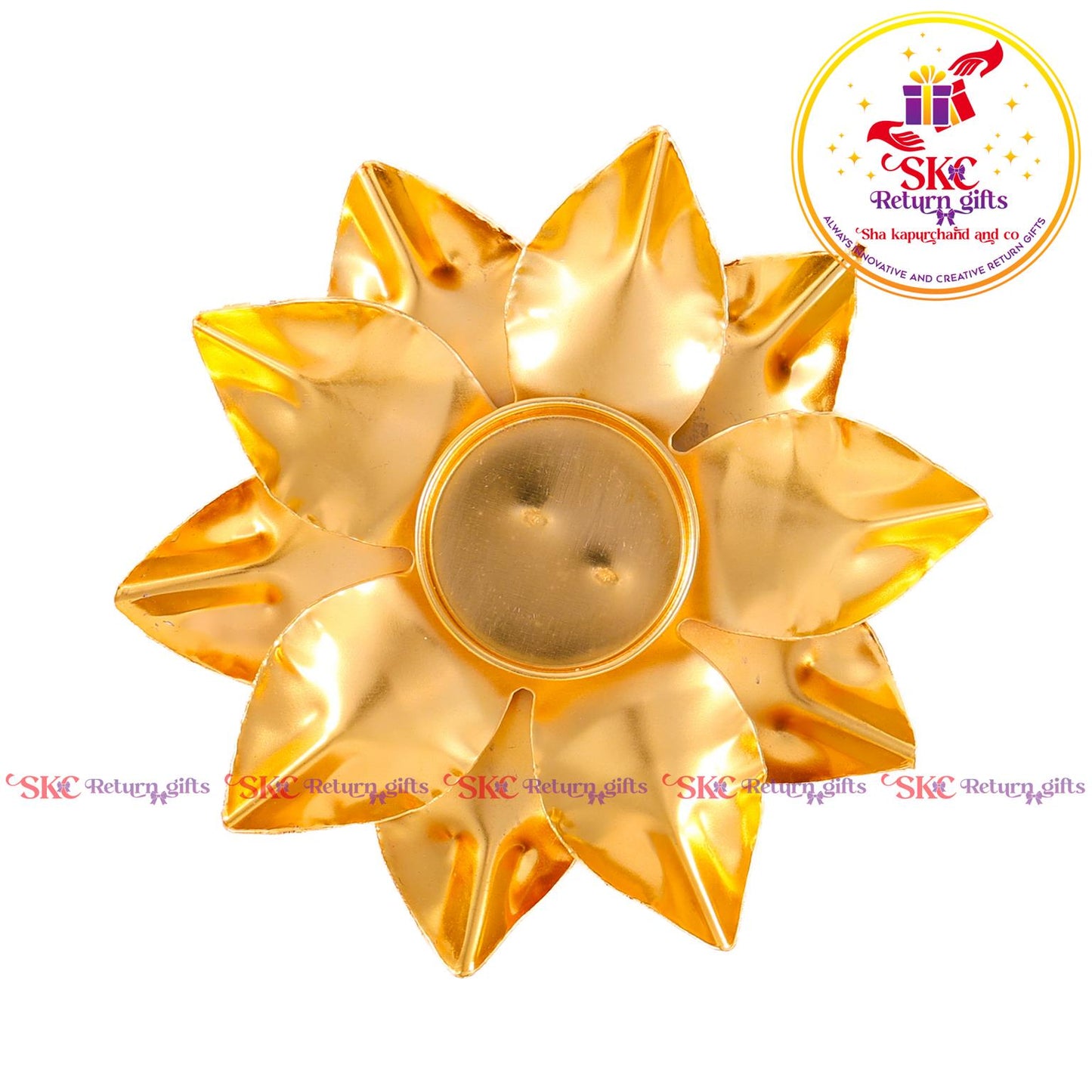 Tea Light Candle Holder Gold