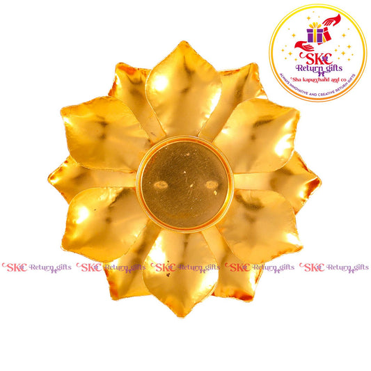 Tea Light Candle Holder Gold