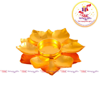 Tea Light Candle Holder Gold