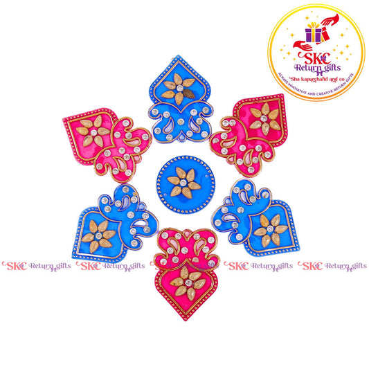 Stone Work Acrylic Rangoli Baby