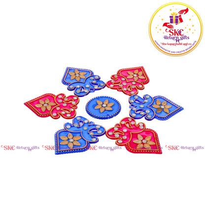 Stone Work Acrylic Rangoli Baby