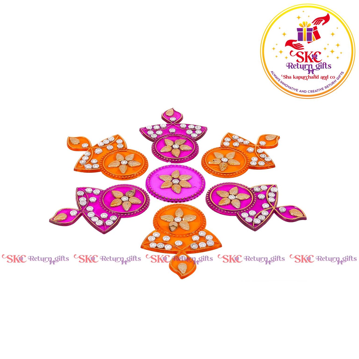 Stone Work Acrylic Rangoli Baby