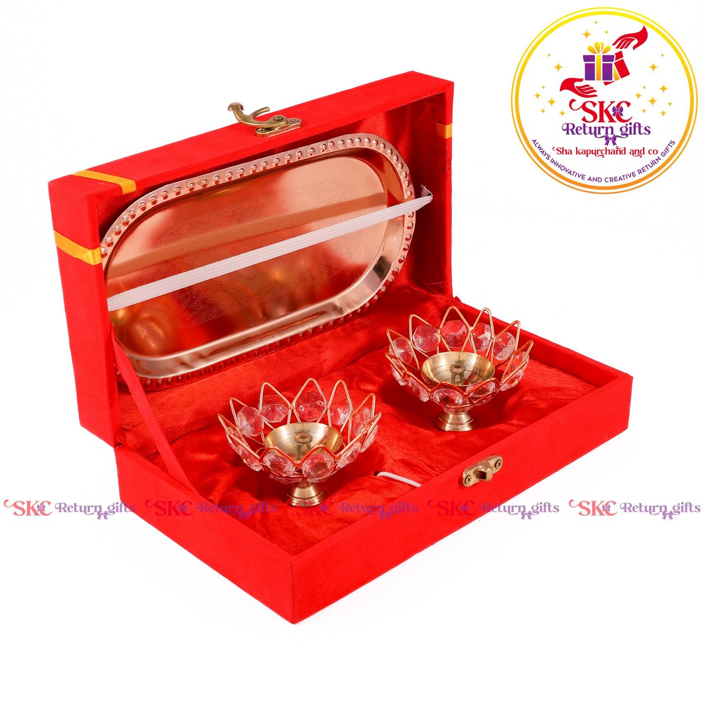 Premium Gift Set Crystal Diya