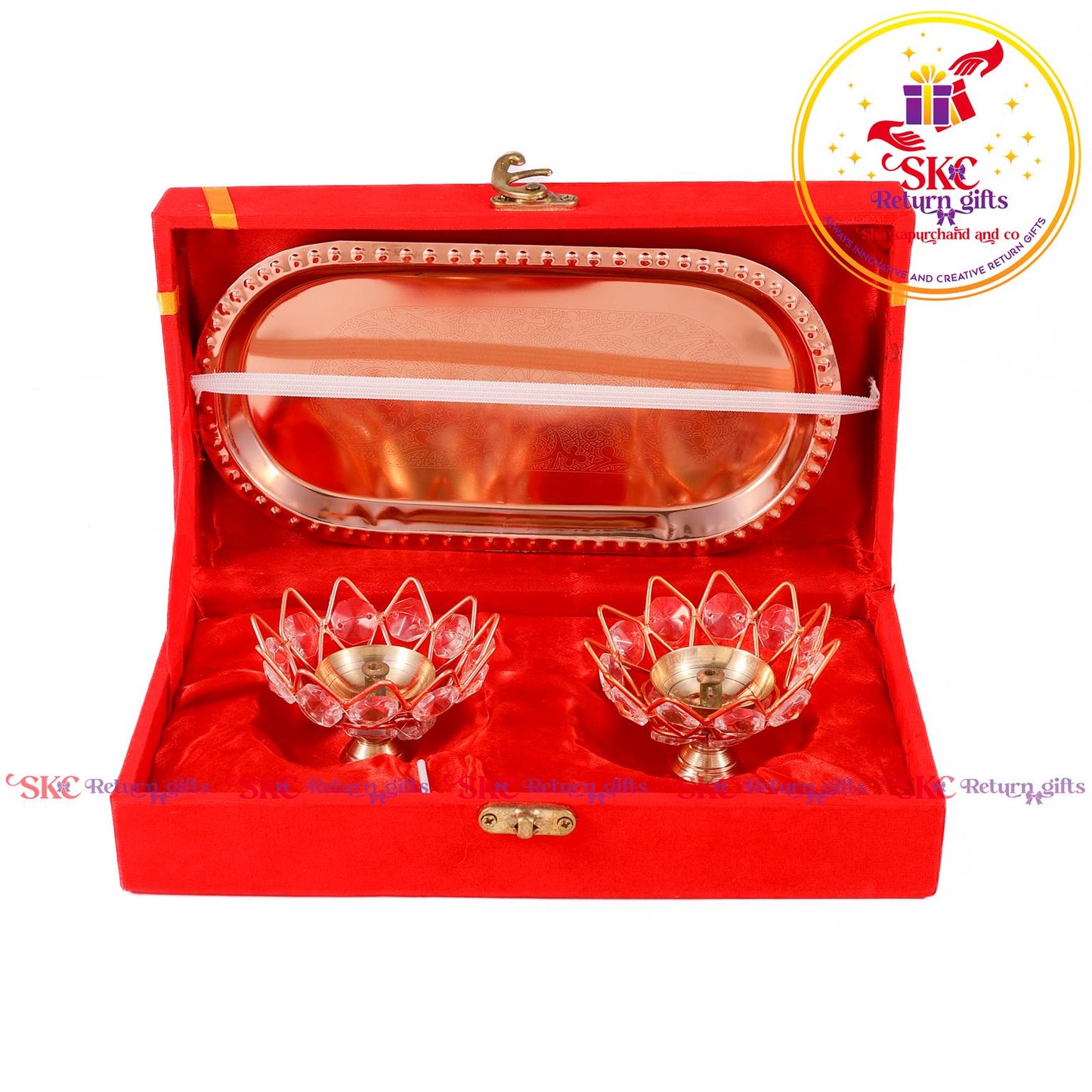 Premium Gift Set Crystal Diya