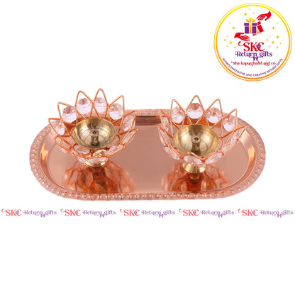 Premium Gift Set Crystal Diya