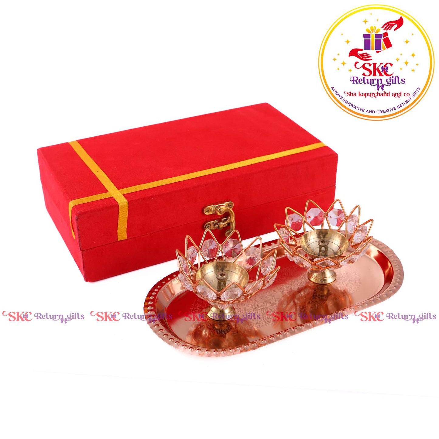 Premium Gift Set Crystal Diya