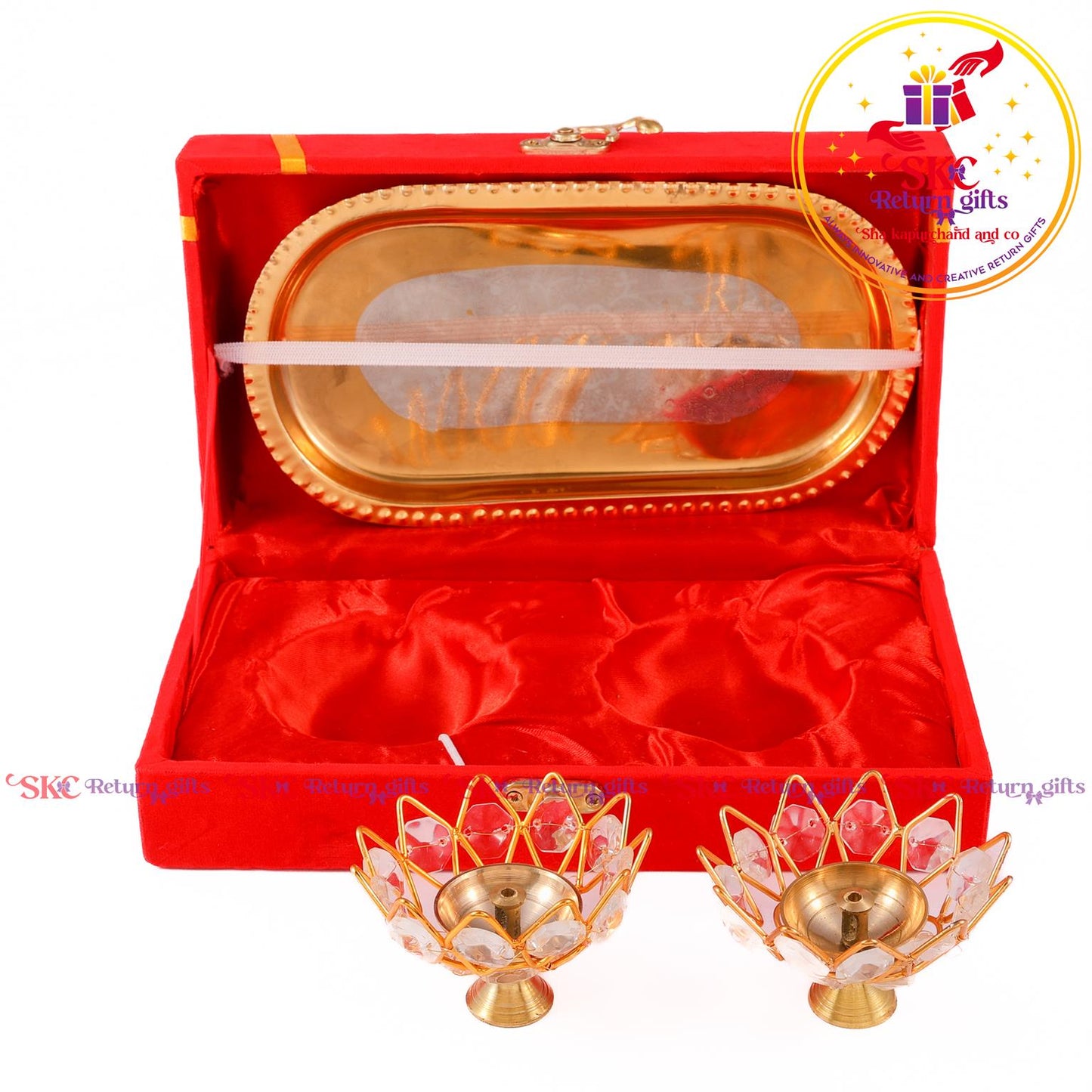 Premium Gift Set Crystal Diya