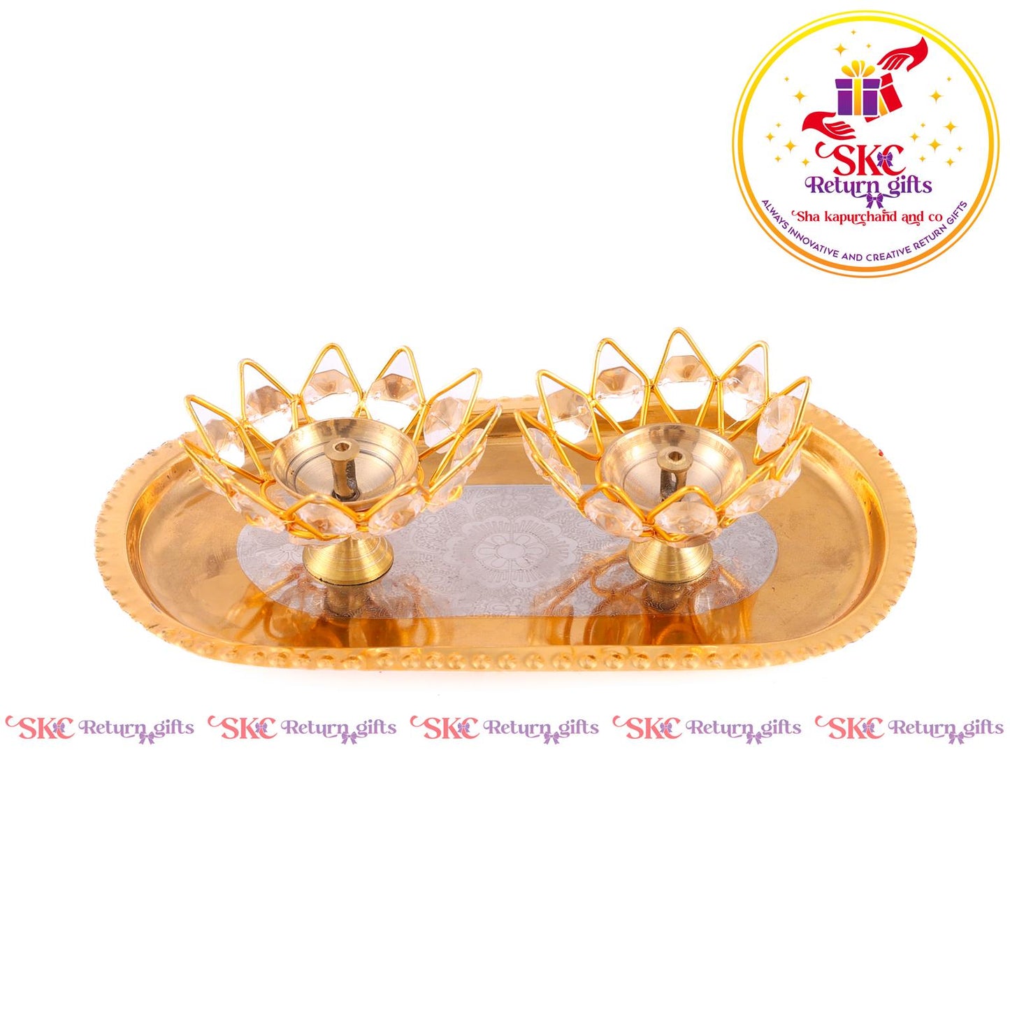 Premium Gift Set Crystal Diya