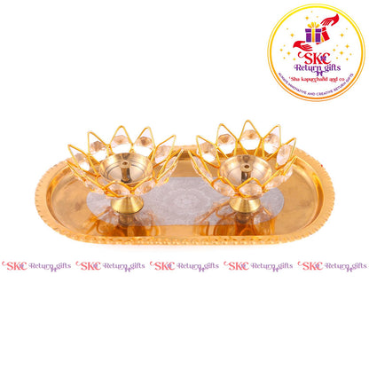 Premium Gift Set Crystal Diya