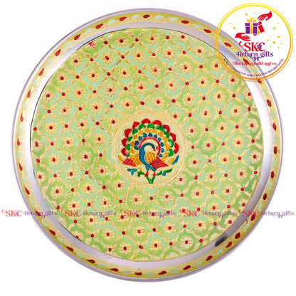 12 Inch Meenakari Pooja Plate