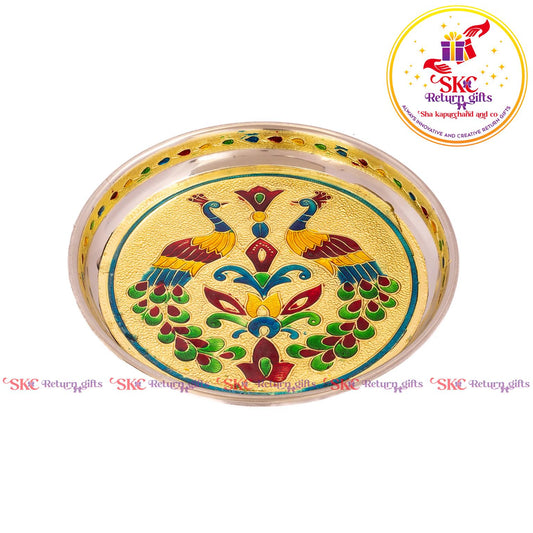 7 Inch Meenakari Pooja Plate