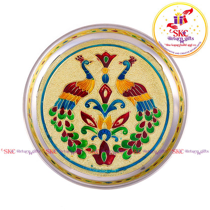7 Inch Meenakari Pooja Plate