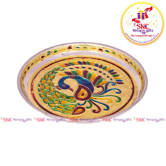 7 Inch Meenakari Pooja Plate