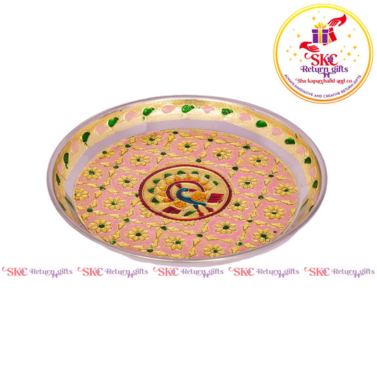 7 Inch Meenakari Pooja Plate