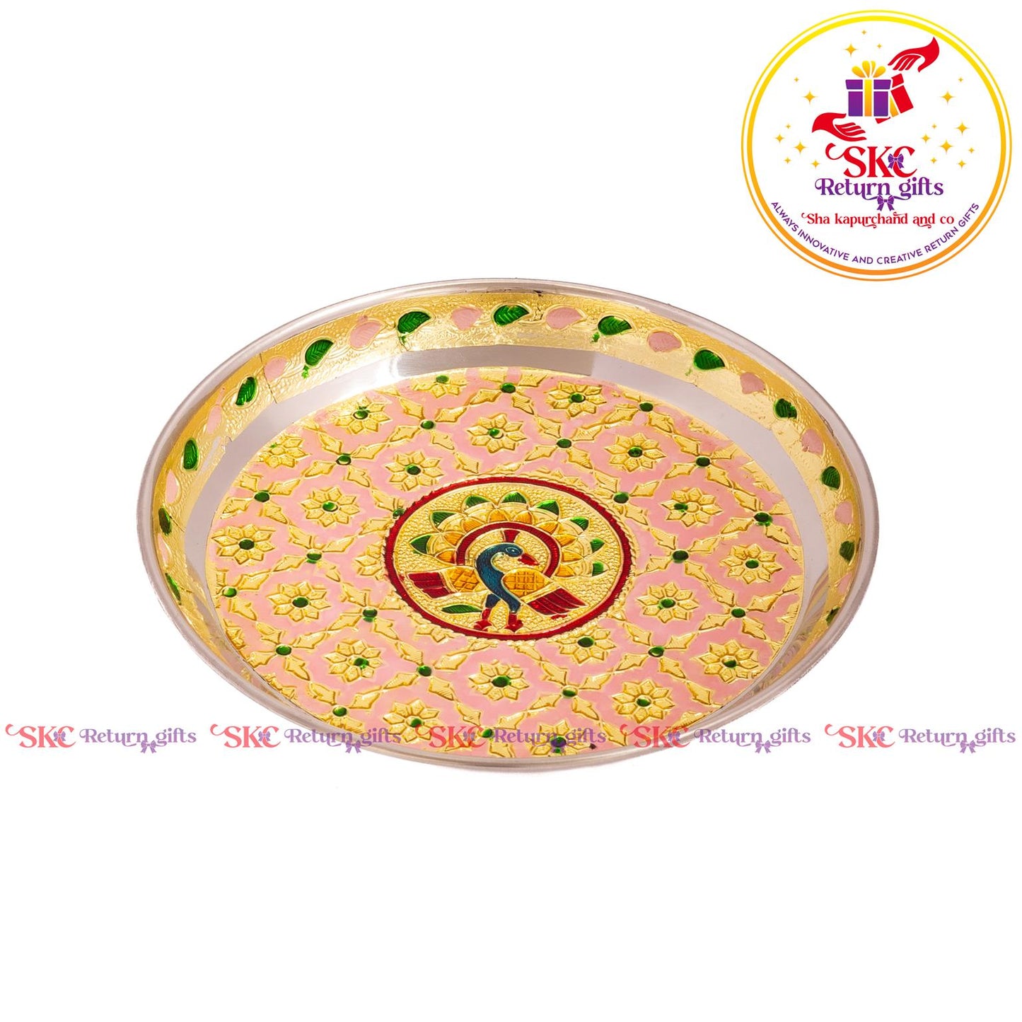 7 Inch Meenakari Pooja Plate