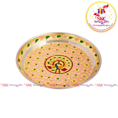 7 Inch Meenakari Pooja Plate