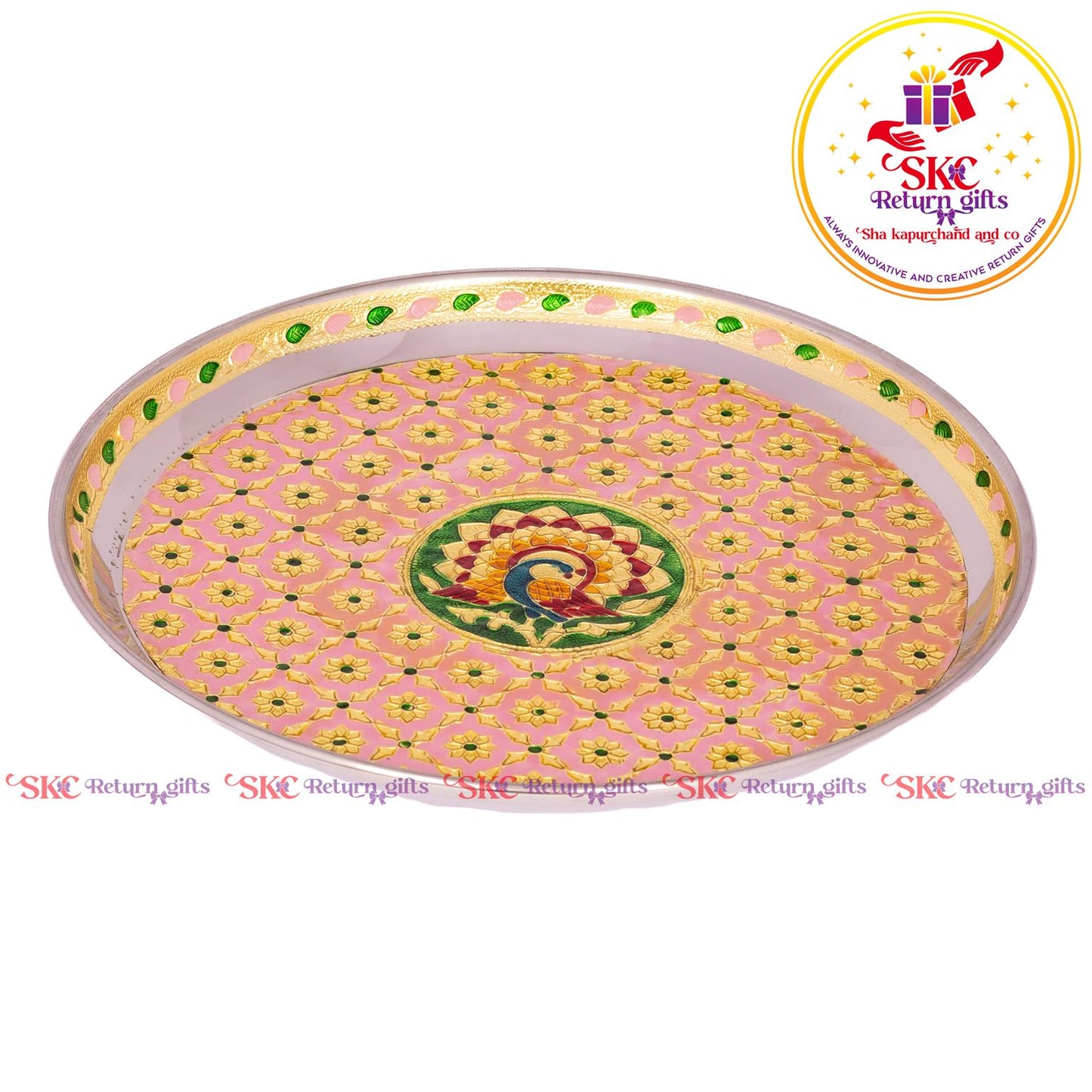11 Inch Meenakari Pooja Plate