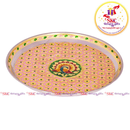 11 Inch Meenakari Pooja Plate