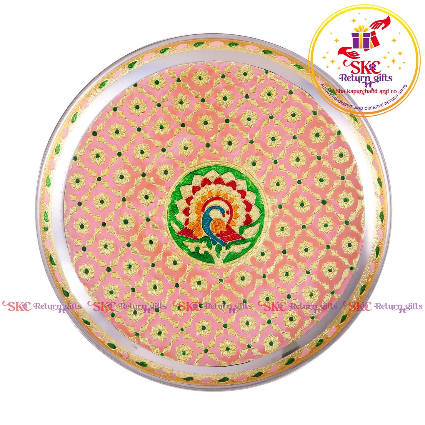 11 Inch Meenakari Pooja Plate