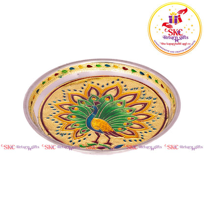 7 Inch Meenakari Pooja Plate