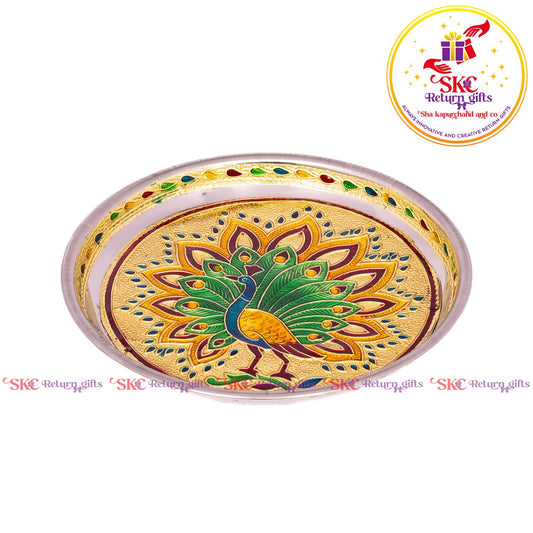 7 Inch Meenakari Pooja Plate