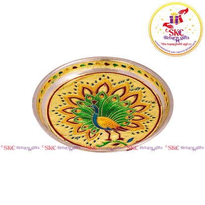7 Inch Meenakari Pooja Plate