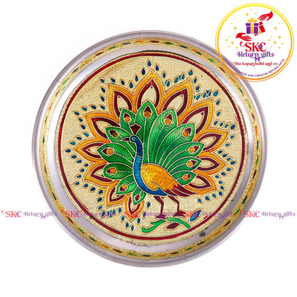 7 Inch Meenakari Pooja Plate
