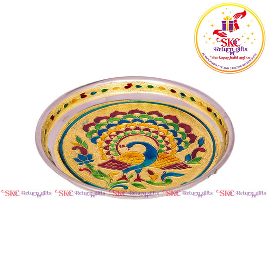 7 Inch Meenakari Pooja Plate