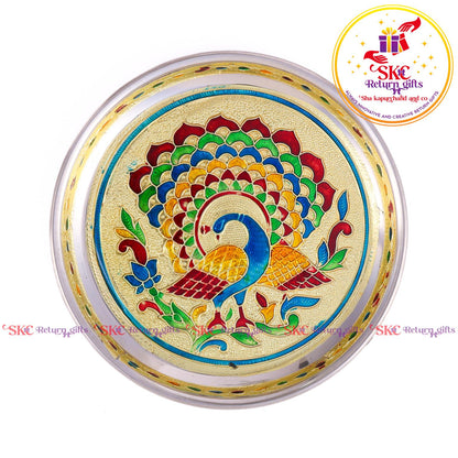 7 Inch Meenakari Pooja Plate