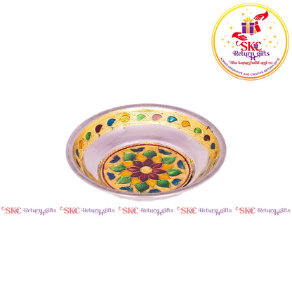 4.5 Inch Meenakari Pooja Plate