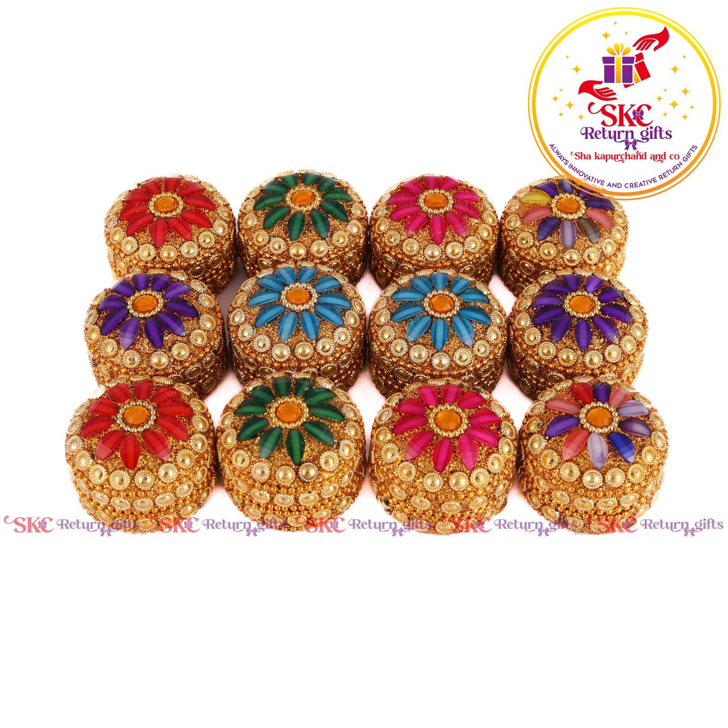 1*1 Stone Work Kum-kum Dabbi