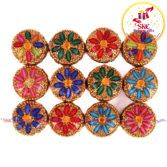 1*1 Stone Work Kum-kum Dabbi