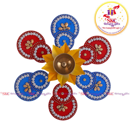 Acrylic Baby Rangoli With 3 Inch Diya