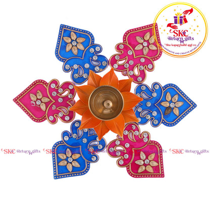 Acrylic Baby Rangoli With 3 Inch Diya