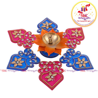 Acrylic Baby Rangoli With 3 Inch Diya